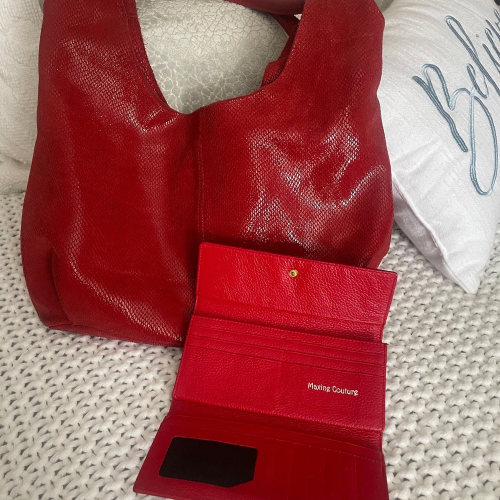 Maxine Couture Hobo purse and tri fold wallet